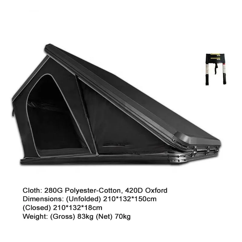 Ultra-Thin Light Weight Rooftop Tent Aluminum Camping Car Roof Tent Hard