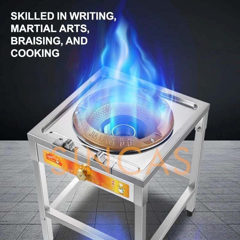 Fierce Fire Stove Commercial Stainless Steel Single Stove Medium and High Pressure Frying Stove Anti-Blocking Energy-Saving