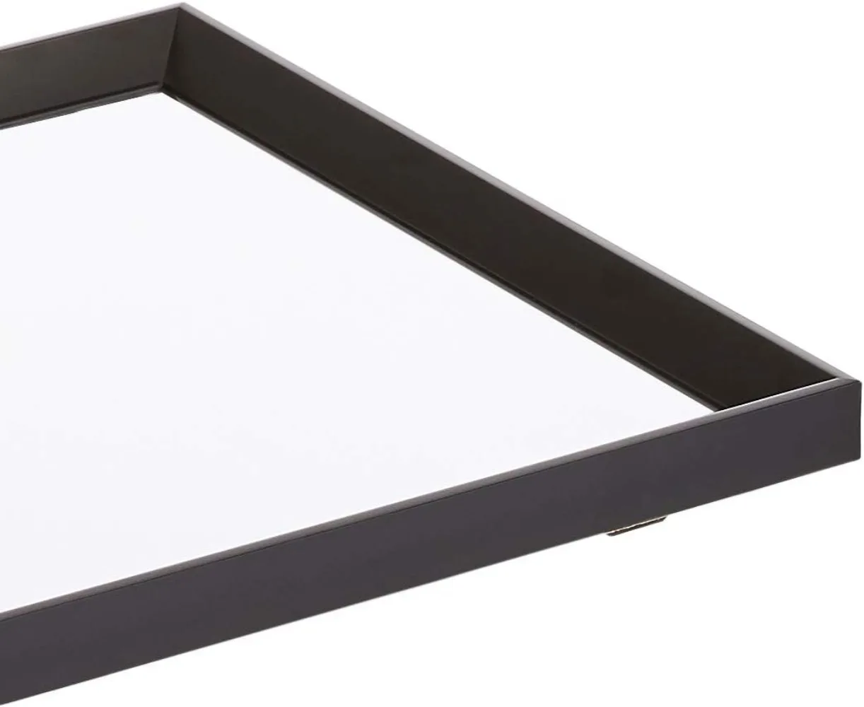 

Rectangular Wall Mount Mirror With Peaked Trim, Black, 16 x 20 inch