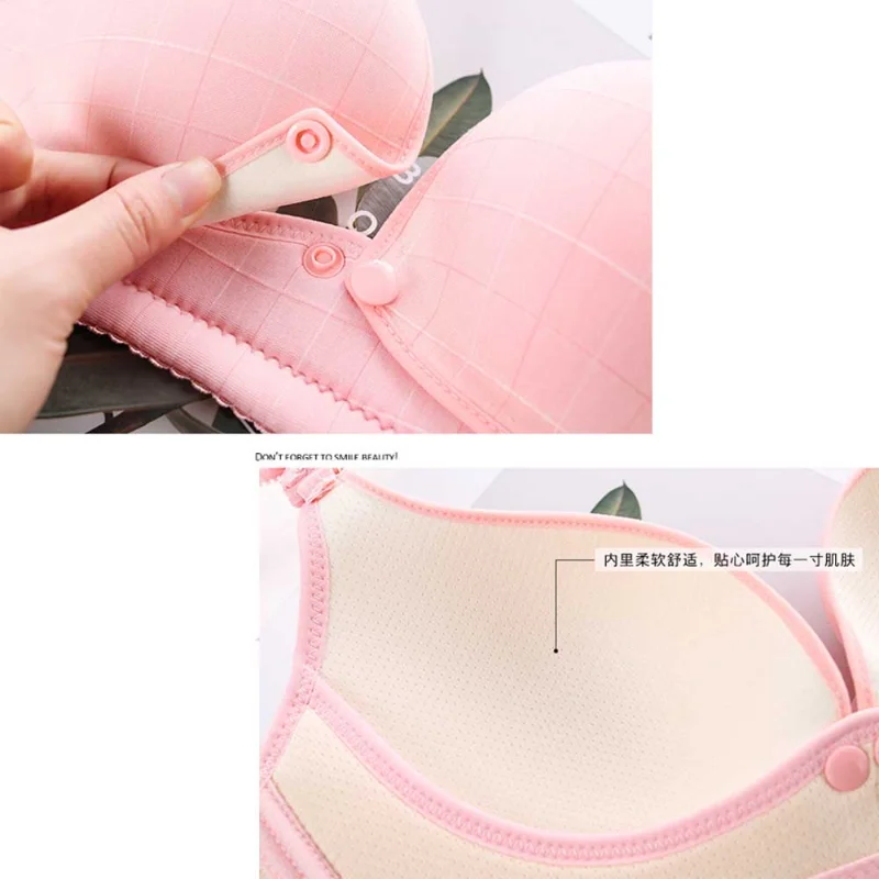 Women Pregnancy Nursing Bra Push Up Breast Feeding Maternity Bras Clothes for Pregnant Lady Solid Color Breastfeeding Underwear