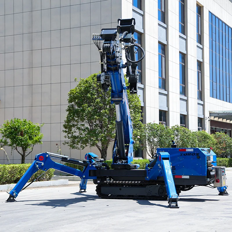 TOROS Fabrik Spider Type Crane Customization Lift Robot Glass Spider Crane mit Long Arm Fly Jib