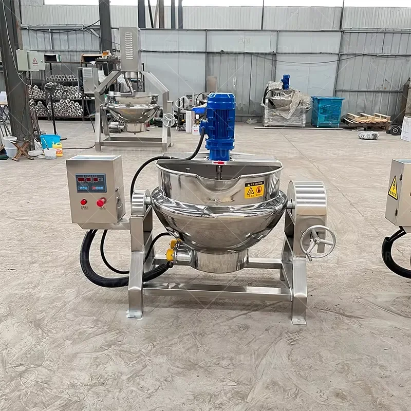 

Industrial Automatic Cooking Mixer 50l-1000l Jam Chili Sauce Cooking Stirring Double Steam Jacketed Kettle with Mixer