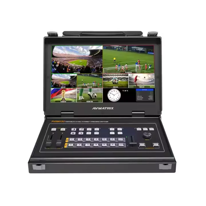 

USD1098 Free Ship 8kg PVS0613U Black 13.3 Inch 6 Channel SDI/HD MI Multi-format Streaming Video Switcher Monitor USB Type-C Out