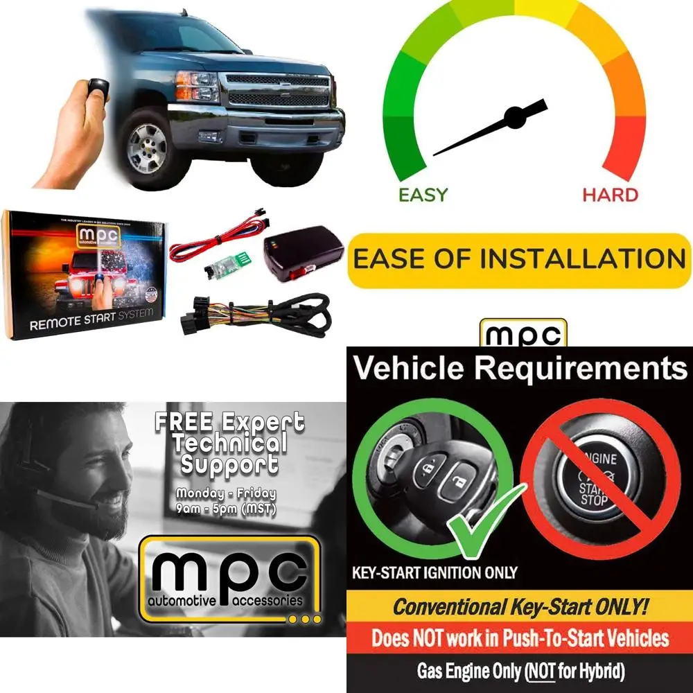 

Пульт дистанционного управления MPC Plug-n-Play, совместимый с Chevrolet Silverado 1500 2007-2013 гг. — Используйте заводские пульты — Активация с 3 замками — Inc