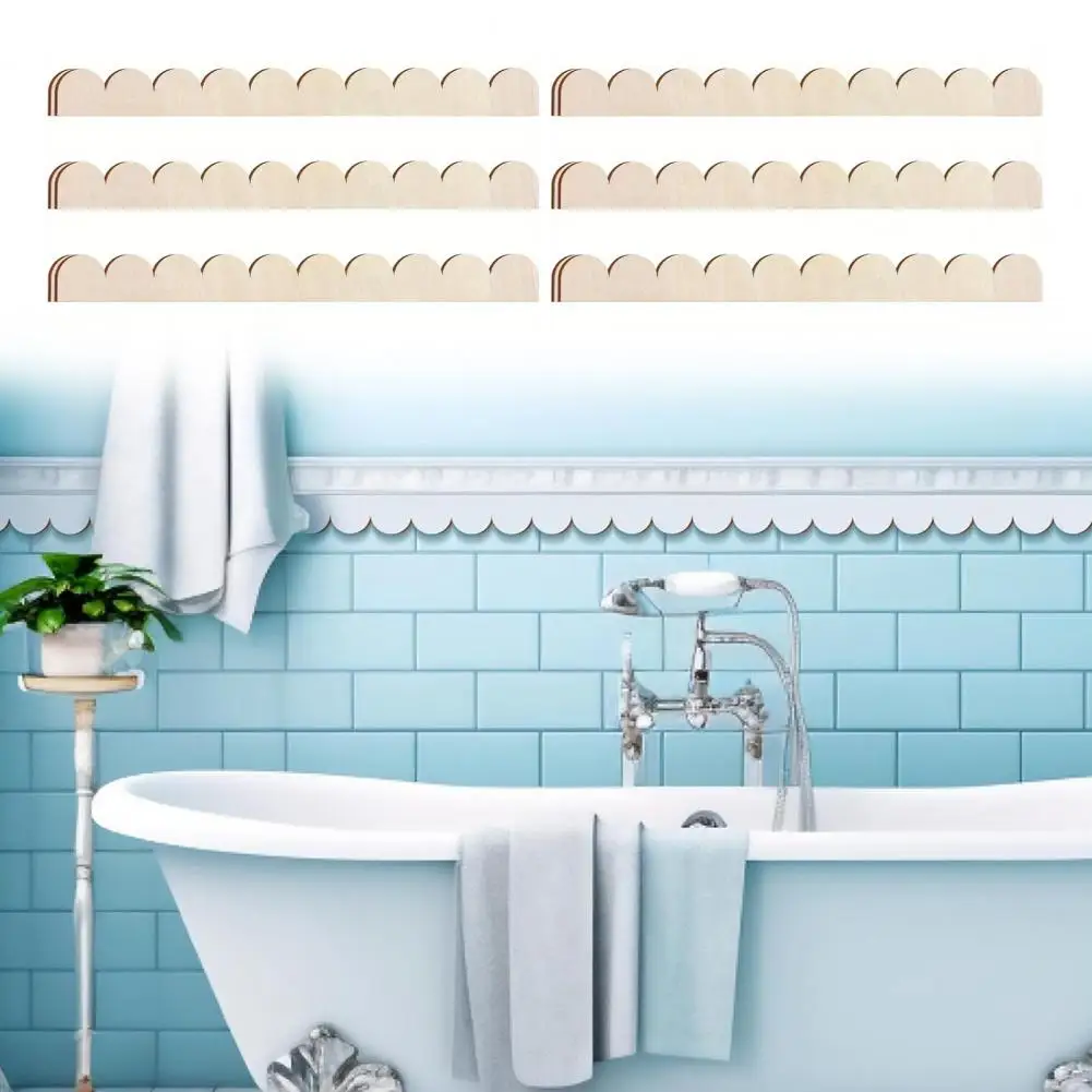

Door Frame Edge Decor Wavy Door Frame Border Scalloped Wood Border Trim for Diy Crafts Farmhouse Home Decor Wall for Window