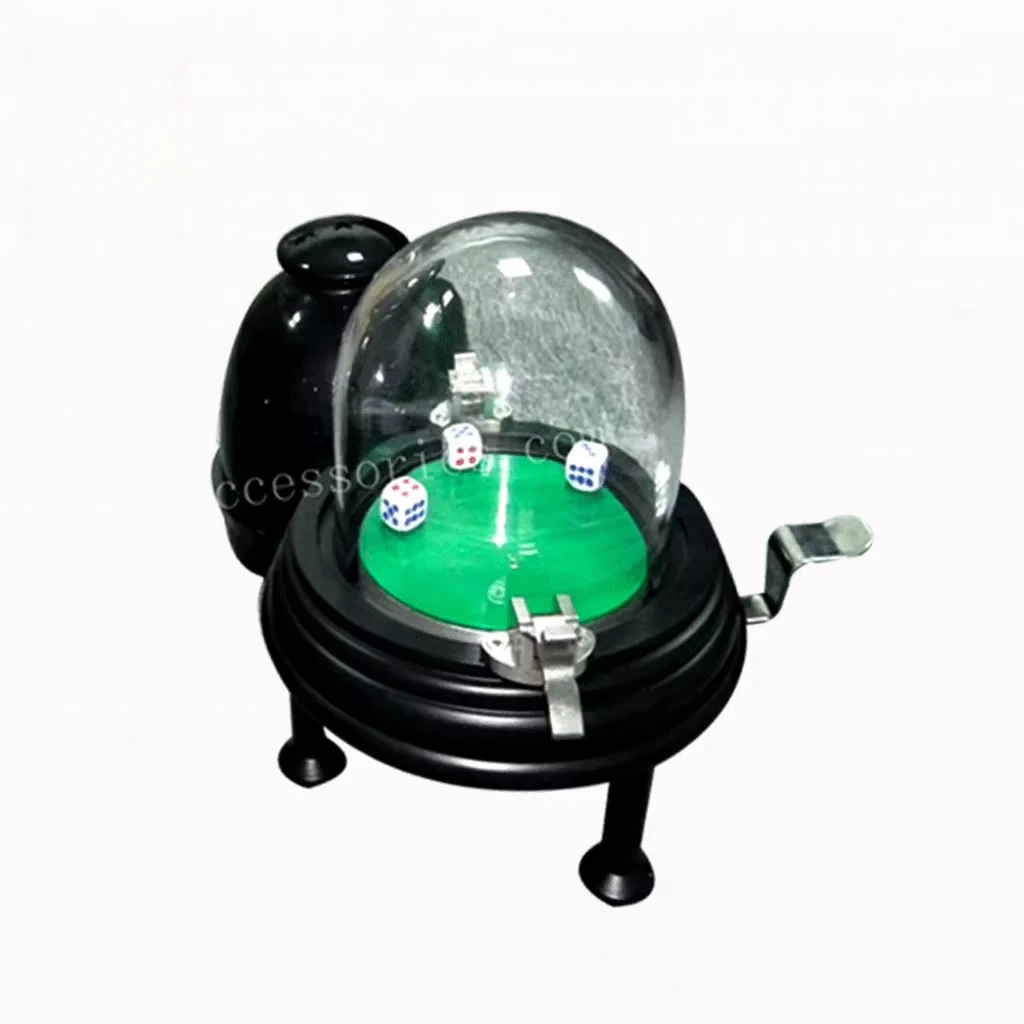 Hotsale Metal Black Semi-Automatic Sicbo Craps Machine Casino Dice Shaker