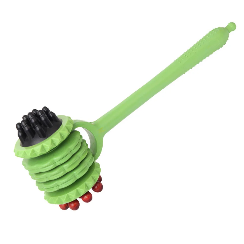 

ABS Material Body Massager Roller Multifunctional Back Waist Leg Shoulder Comfortable Tool for Man Woman Green