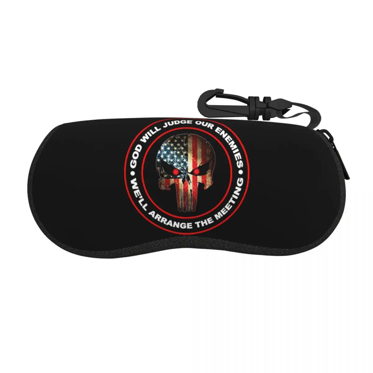 

Custom Skeleton Skull Heavy Metal Punishers Glasses Case Portable Shell Eyeglasses Case Sunglasses Box