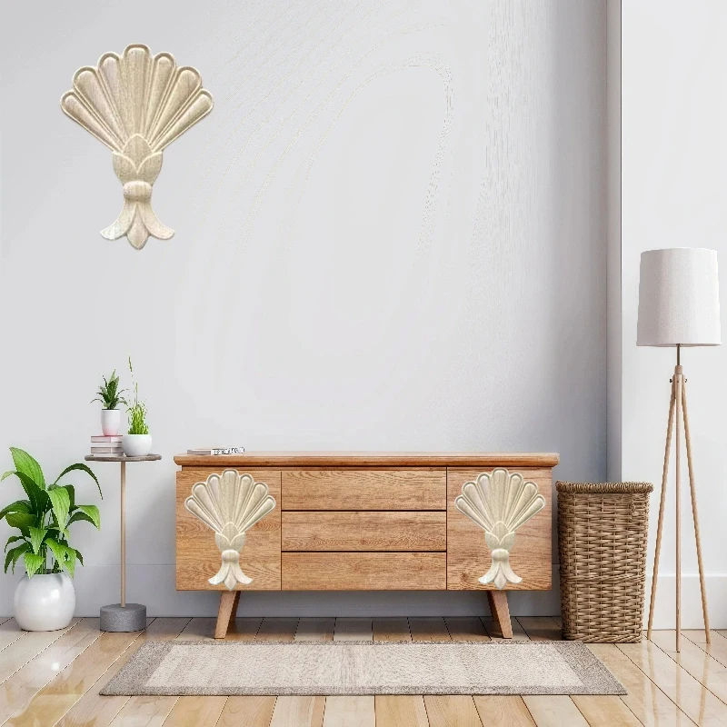 ديكور زهور من الخشب الصلب الأوروبي القديم - متين وسهل التركيب للخزائن والمرايا والأبواب والنوافذ لديكور المنزل بنفسك #3