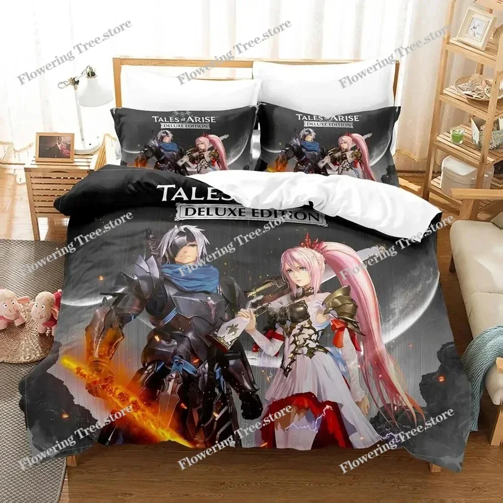 

3D Print Game Tales of Arise Bedding Set Duvet Cover Bed Set Quilt Cover Pillowcase Comforter king Queen Size Boys Adult