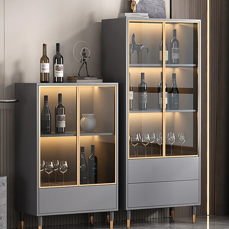 Storage Home Wine Cabinet Wall Living Room Glass Simplicity Wine Cabinet Modern Luxury Botellero Vino European Furniture QF50JG