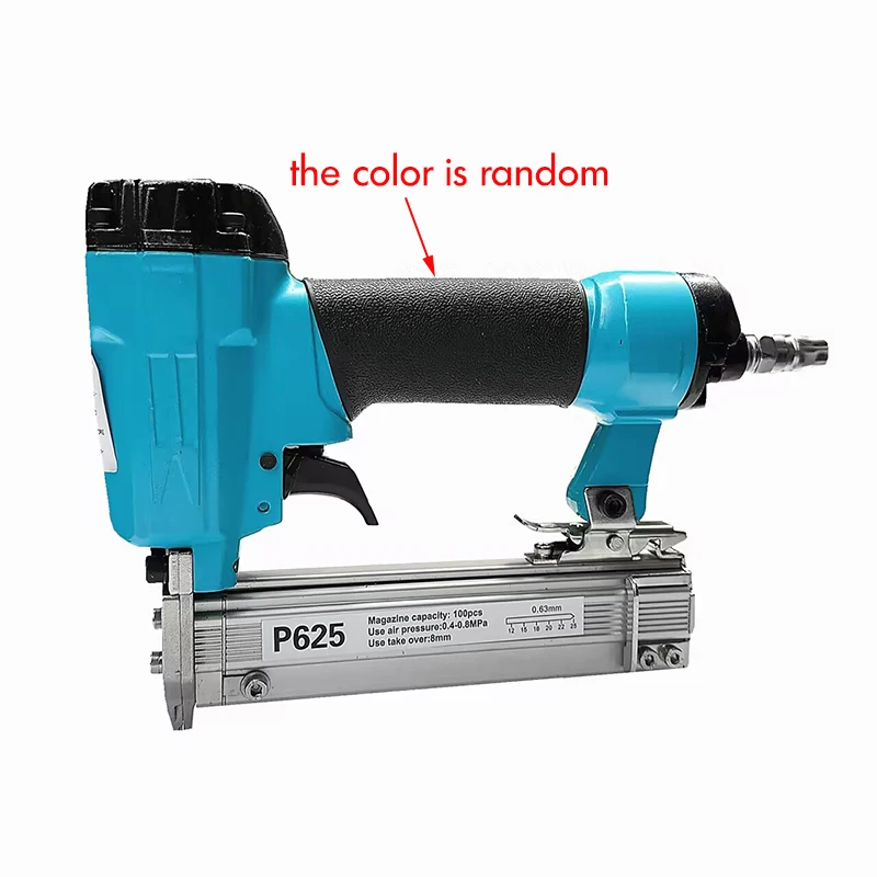 Imagem -02 - Pistola de Grampo Pneumática Profissional Heavy-duty Finish Nailer Grampeador para Madeira Estofos Tapete Arame Esgrima 063 Milímetros