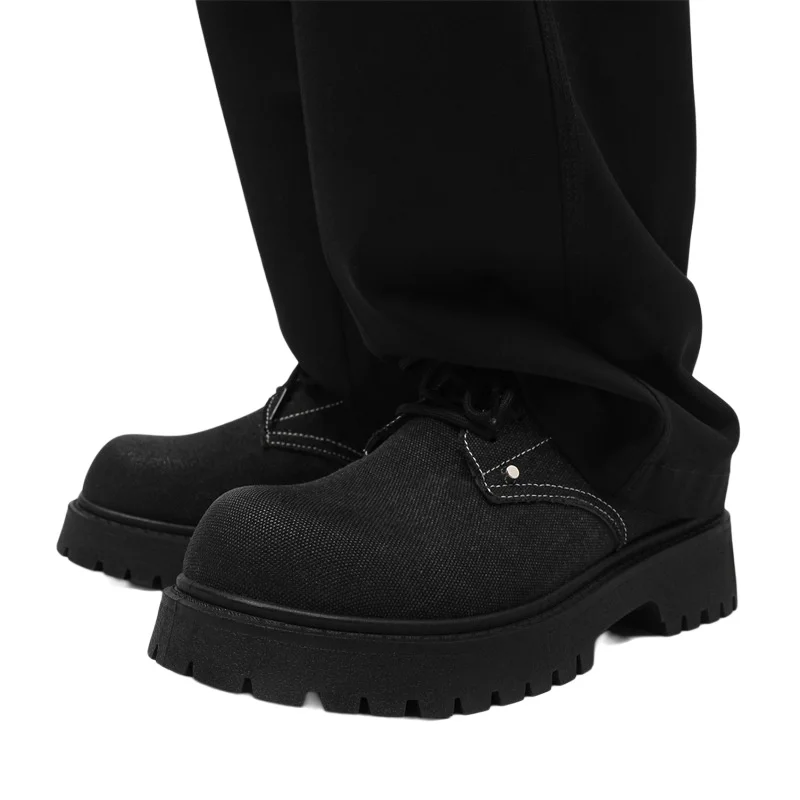 

Paul New Men's Workwear oes Весенняя дышащая одежда Briti Sle Thi Bot Большая голова Повседневная кожаная oes с круглым носком