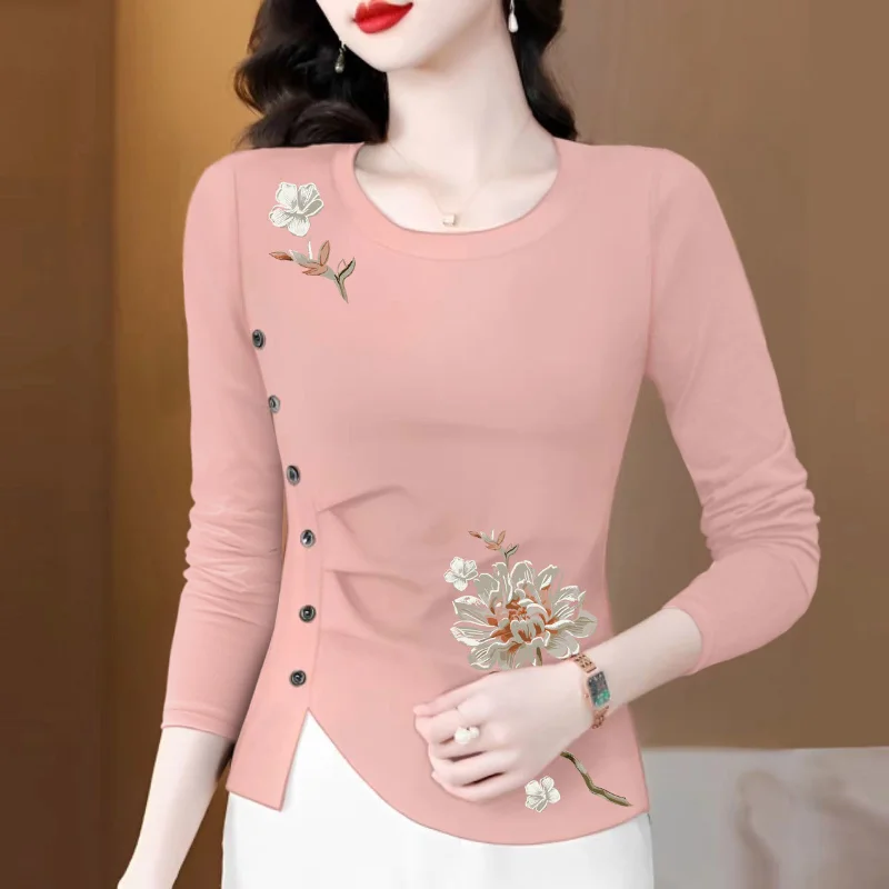 

Хит продаж: Новая комфортная женская одежда для осени и зимы, однотонная, с круглым вырезом, модная базовая модель