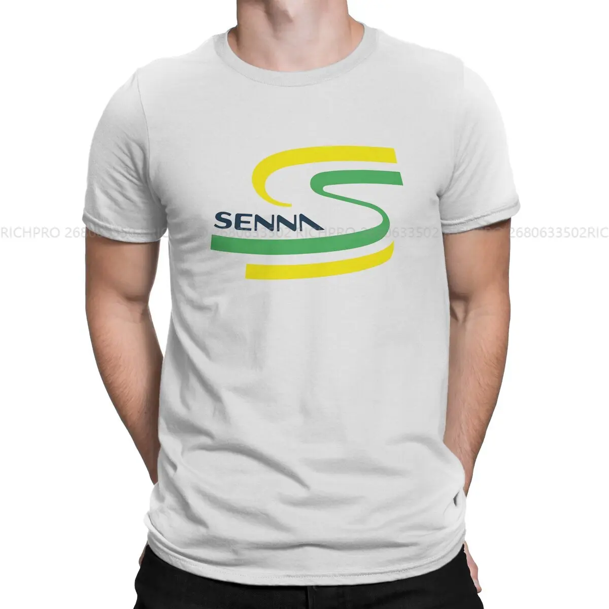 F1 AYRTON SENNA Newest TShirt for Men Legend Of Formula 1 Round Collar Polyester T Shirt Hip Hop Birthday Gifts Tops