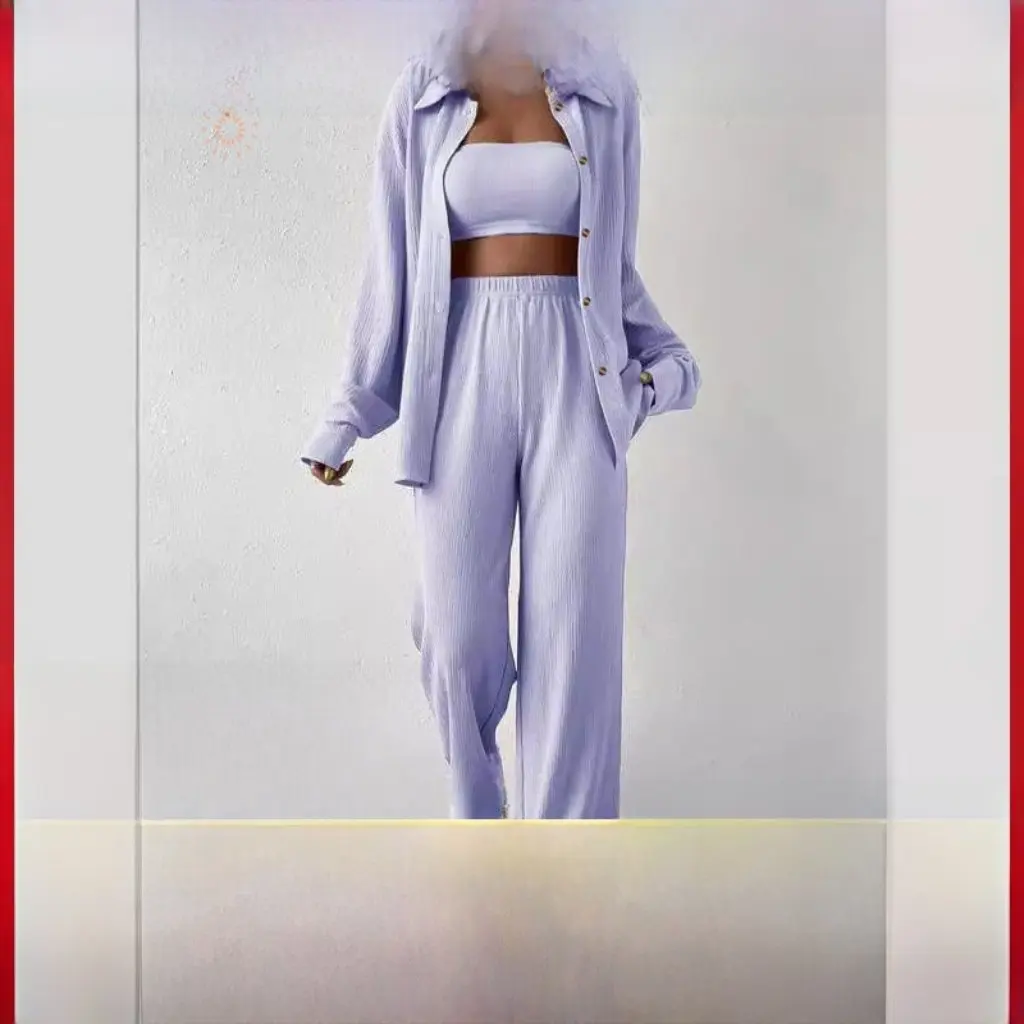 

Женский однотонный кардиган на пуговицах и лацканах, повседневный модный комплект из двух предметов в европейском и американском стиле, новинка весны и осени