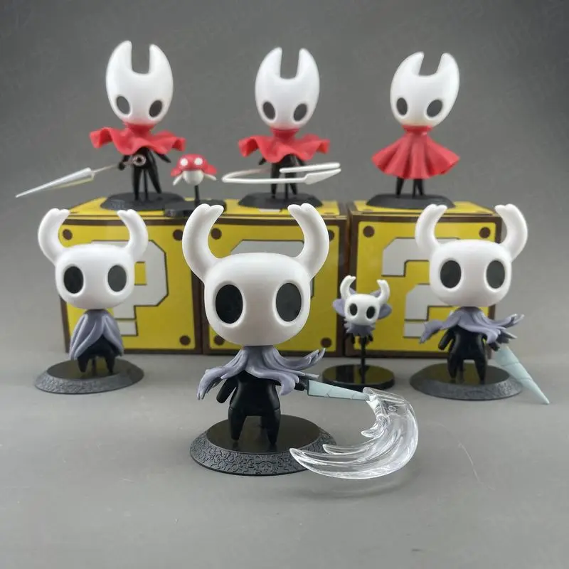 

2024 New Figure Hollow Knight 8 Set Silk Song Yellow Bee Female Handmade Model Decoration Gift Game Character Surprise Box Gifts