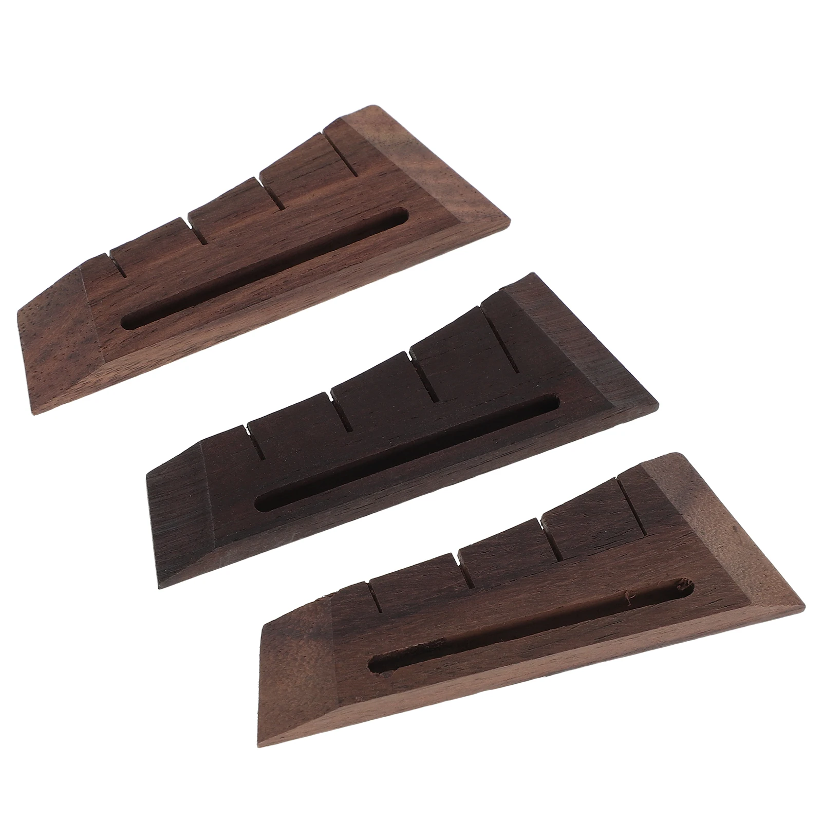 

3pcs Ukulele Bridge Set Wooden Bridge For Ukulele 4 String Repair Part Universal Fit Musical Instruments Accessories Tone