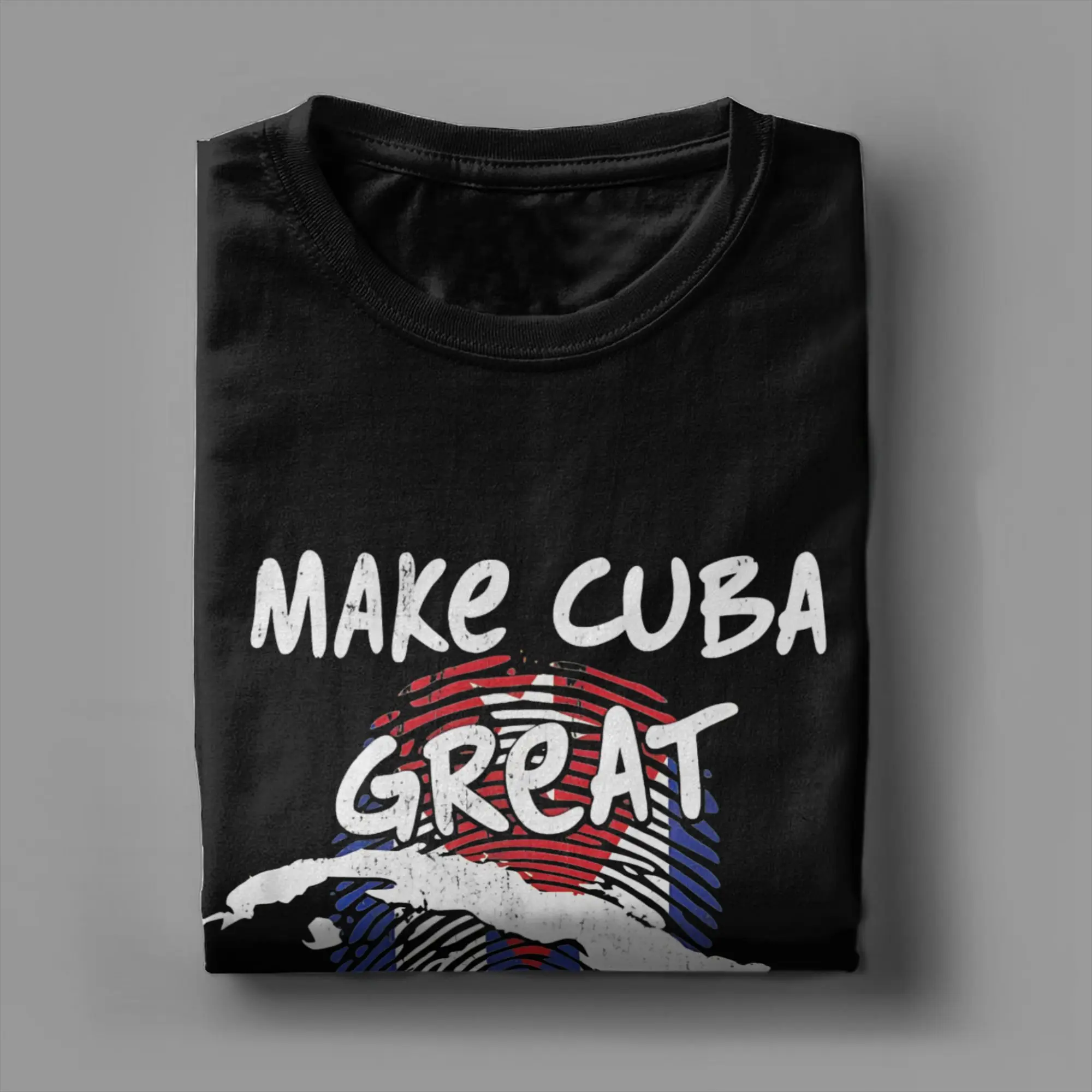 make Cuba great again Cuban Flag Vintage  Graphic T Shirt Men Women  100% Cotton  Tee Shirt Clothing