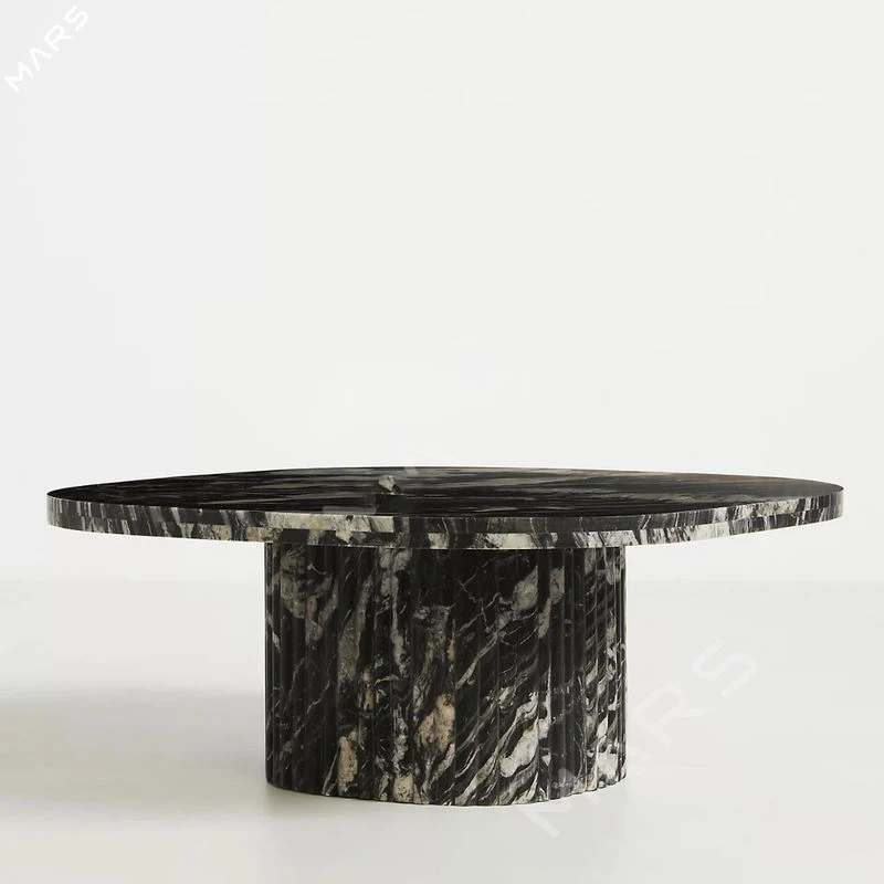 

xx-Natural Stone Modern Durable Luxury Living Room Furniture Noir Grand Antique Black Marble Coffee & Tea Table^