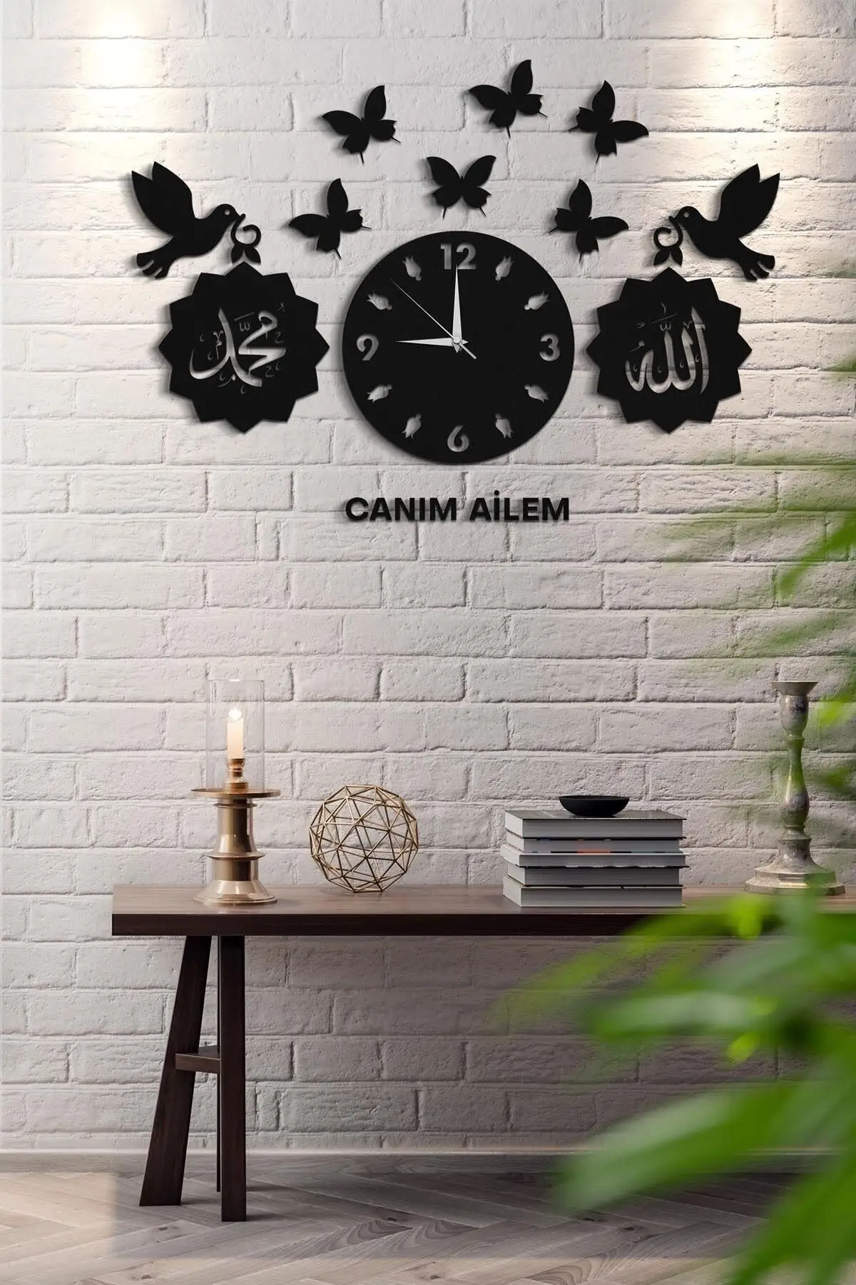 Laser Cut Bird Butterfly Decorative Wall Clock