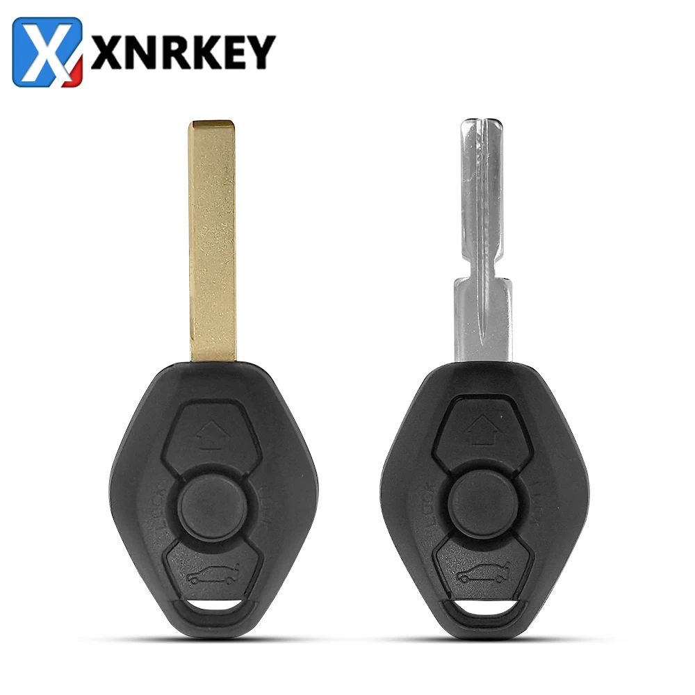 XNRKEY 3 Button Remote Car Key Shell Keyless Fob for BMW 1 3 5 6 7 Series X3 X5 Z3 Z4 Replacement Key Case Cover