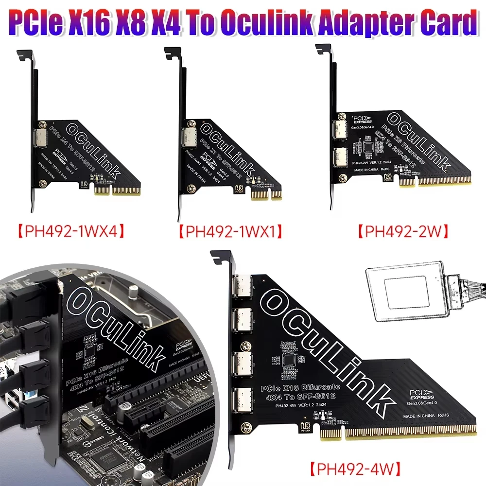 

1 шт. адаптер-карта PCIe для SFF 8611 и 8612, адаптер PCI Express для карт расширения SFF-8612, поддержка PCIe 4.0 для OS/Windows/Linux