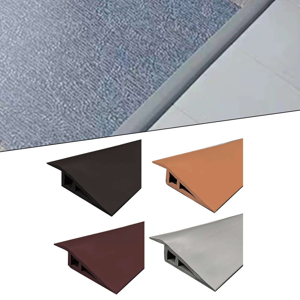 1m PVC Floor Transition Edge Strips for Carpet and Laminate Flexible Waterproof Trim for Height Difference Buffering