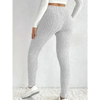 Plus Size 1XL-5XL Fashion Women's Solid Color Striped Autumn Leggings Ladies Casual Slimming Tights Bodybuilding Tights Leggings - Image 5