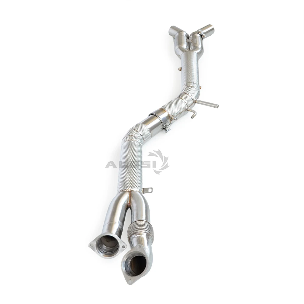For BMW M3 M4 G80 G82 M2/M2C G87 3.0T 2021-2023 equal length middle pipe Equipped without OPF/GPF with heat shield