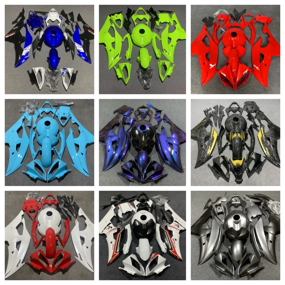 Neues ABS-Motorrad-Verkleidungsset, passend für Yamaha YZF-R6 2008 2009 2010 2011 2012 2013 2014 2015 2016, Verkleidungs-Karosserie-Kits zxmt