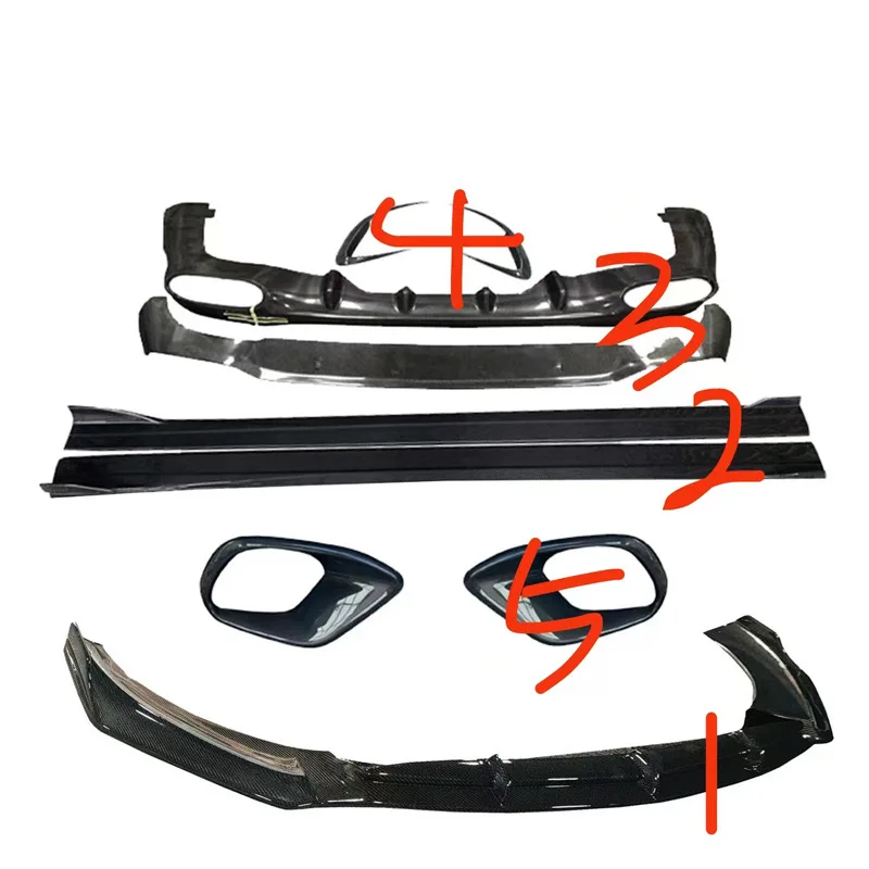 

Suitable for The 2020-2023 CLA45 modified small body kit, forged carbon fiber CLA45S front lip side skirt, rear lip rear wing