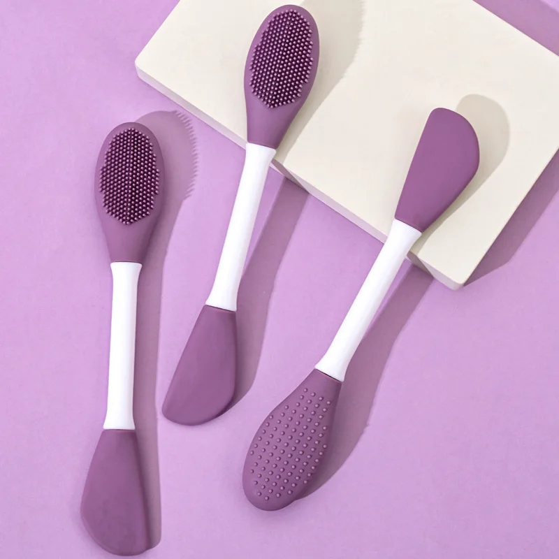 Silicone Facial Mask Applicator Face Masks Skincare Brush Facial Scrubber Double-Head Lotion Spatula Scoop for Makeup,Cream