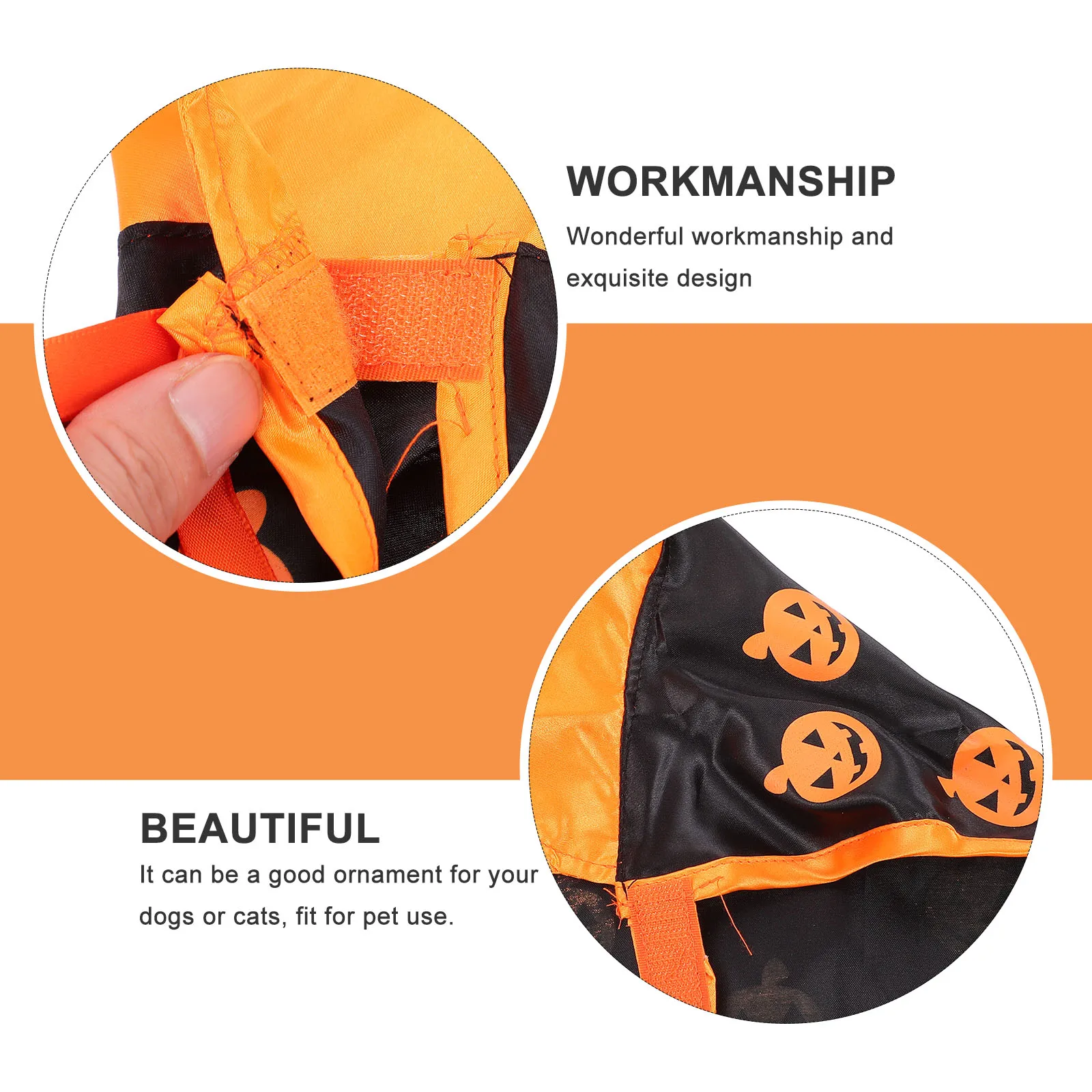 

1pc Creative Halloween Pet Costume Pumpkin Cloak for Dogs Cats Party Photography Accessory Fun Party Wear Denim Style