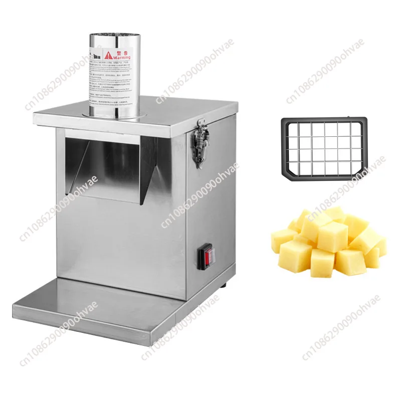 250W electric vegetable cutting machine, fruit slicer, tomato slice or cube cutting stainless steel food processing machine view 6
