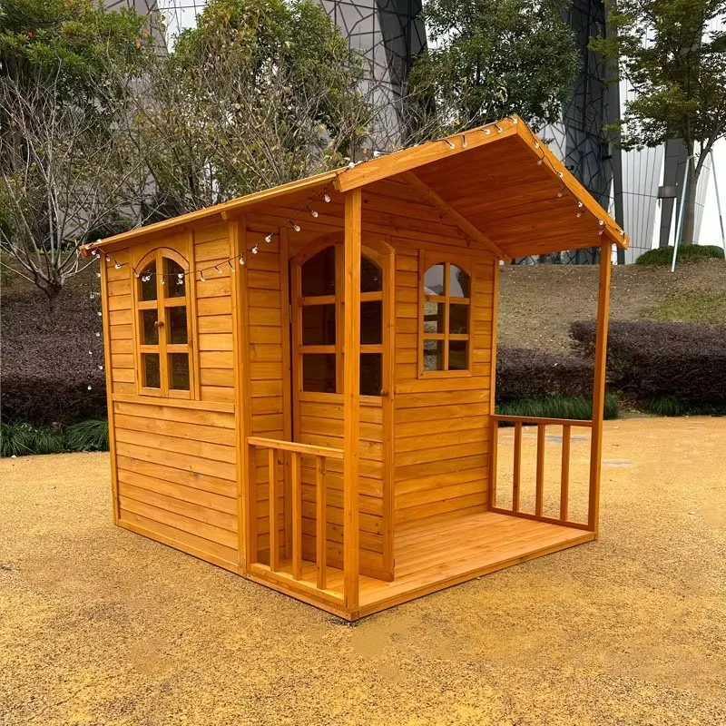 Outdoor Wooden Kid Playground Playhouse Pergola Waterproof Features Gift for Children