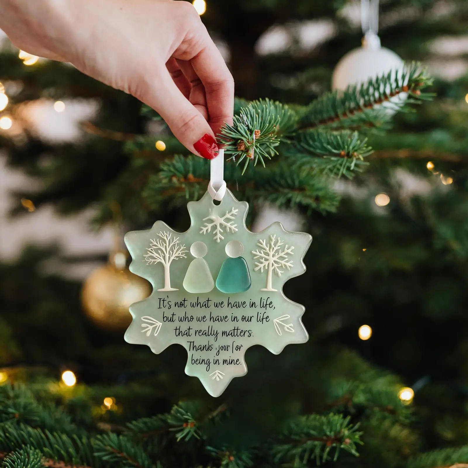 

Snowflake Ornaments Festive Acrylic Friendship Pendant Suspending Snowflake Ornament for Hallway Festival Bedroom Party Home