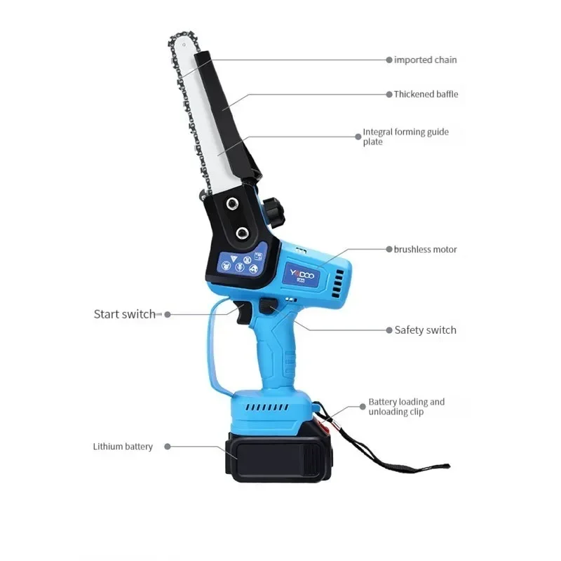 Electric High Branch Saw Rechargeable Electric Saw High-altitude  Lithium Electric Telescopic Garden Pruning Saw