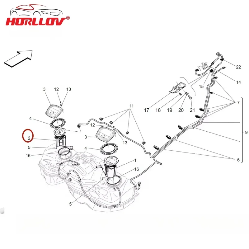 1Piece Fuel Pump Assembly For Maserati Quattroporte Ghibli Levante 3.0L 3.8L 4.7L 2013-2020 670178911 670035006 670003734