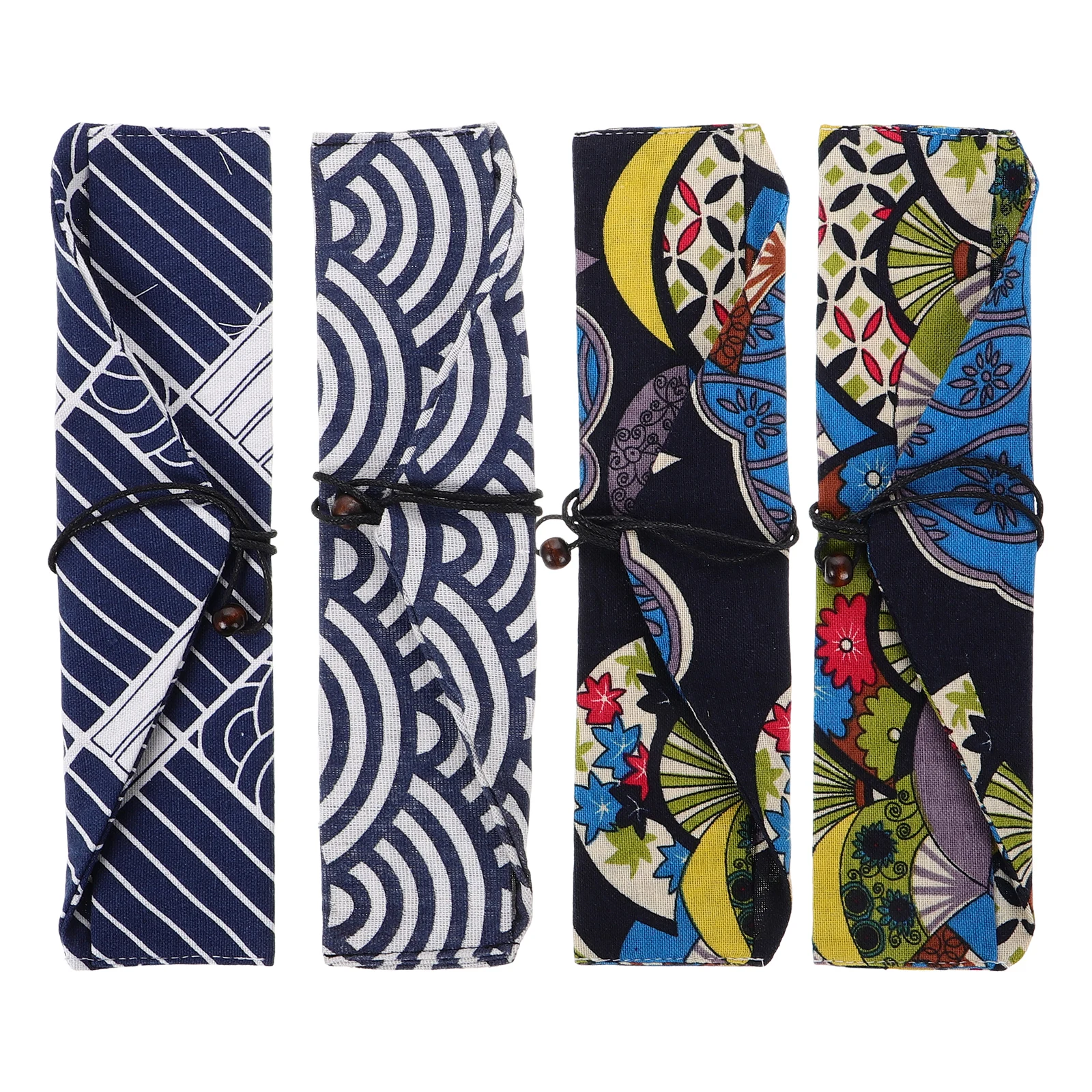 

4pcs Chopstick Spoon Storage Bag Thick Cotton Portable Cutlery Case Travel Holder Silverware Pouch Dining