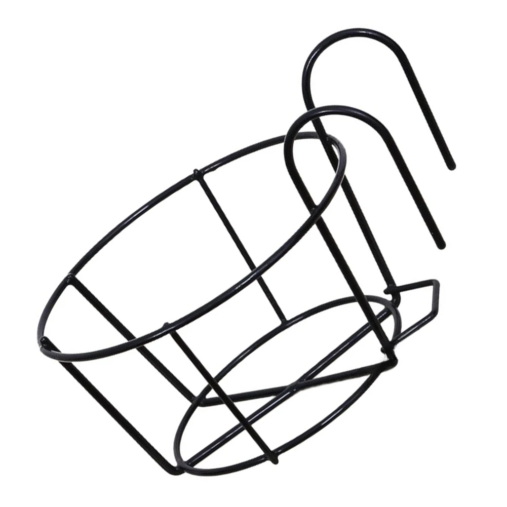 Circular Plant Holder Wrought Iron Flower Rack For Outdoor Gardening Sturdy Metal Construction Space Saving Design