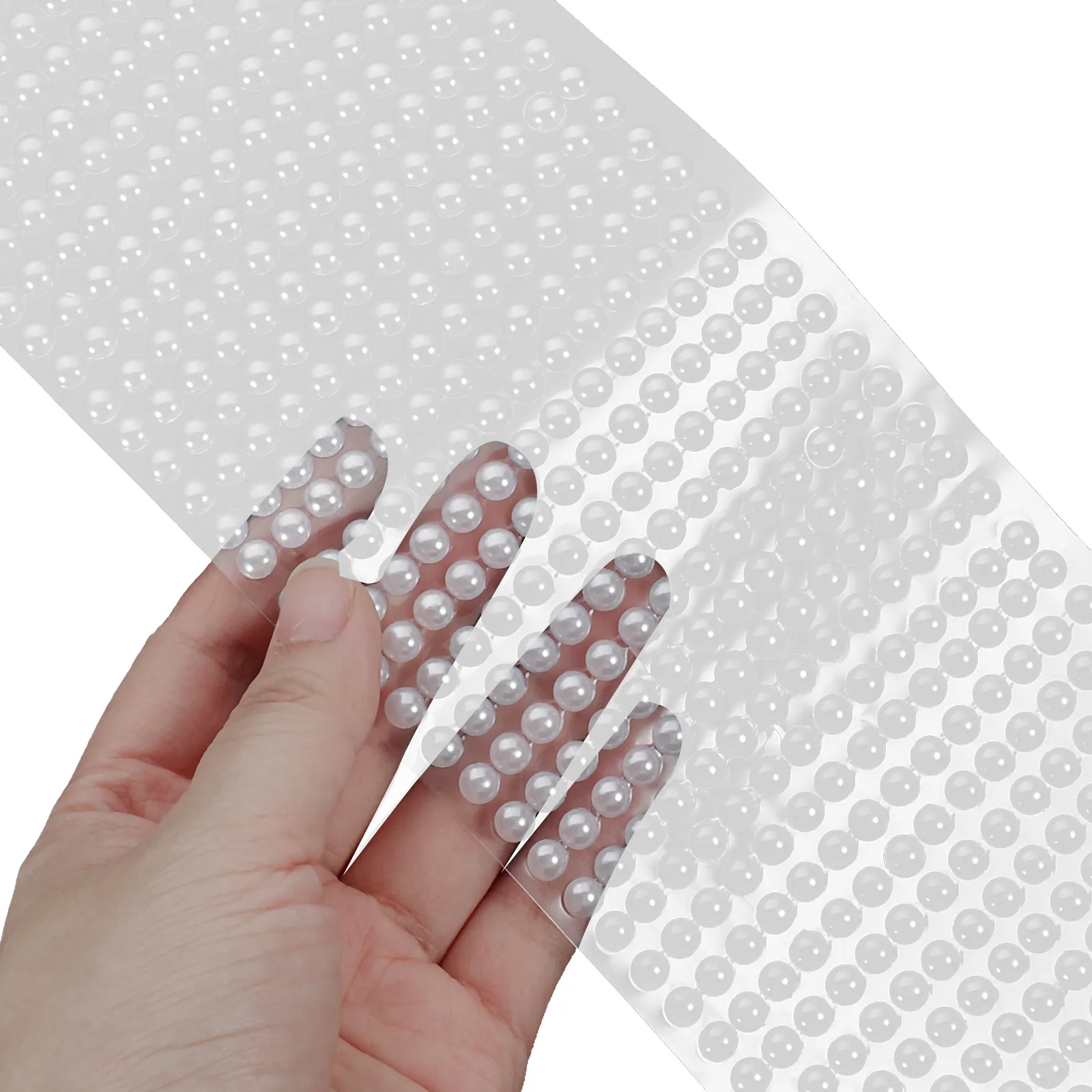 

4pcs 4 Sheets Pearl Stickers 3mm 4mm 5mm 6mm White Self Adhesive Face Gems for DIY Crafts Makeup Nails