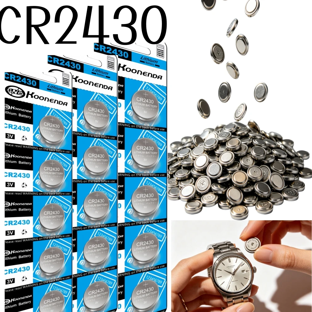 5-35PCS CR2430 3V 290mAh Lithium Battery DL2430 BR2430 Button Coin Batteries for Key Fob Watch Alarm Clock Car Remote Contro