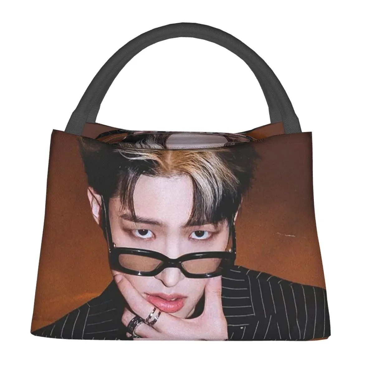 

Mingi Ateez Spin Off From The Witness Halazia Insulated Lunch Bag for Women Children Portable Food Boxes Thermal Lunch Box Tote