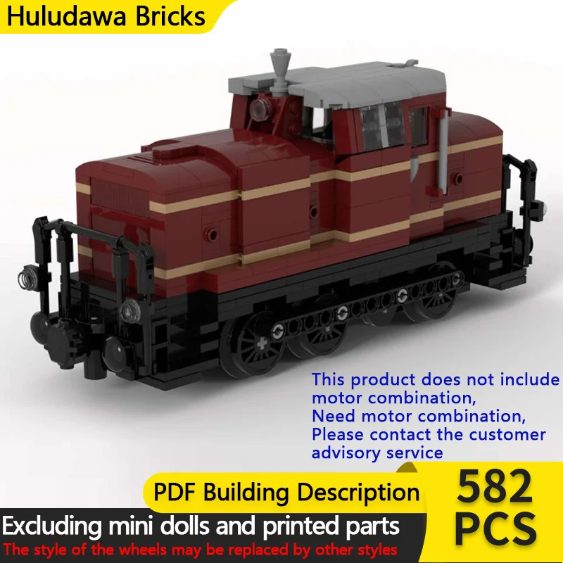 

Конструктор City Car Model MOC: Дизельный маневровый локомотив V60, модульная технология, развивающая игрушка для детей, подарок на праздник, набор для сборки