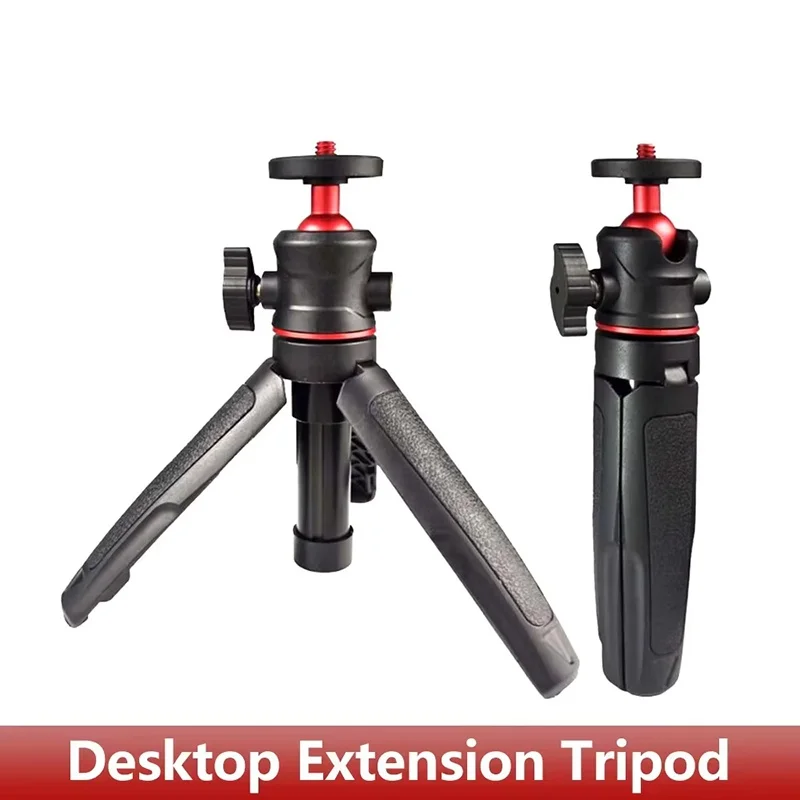 Mini Extendable Desktop Tripod Handle Grip Stand With Flexible Ballhead 1/4 Inch Screw Extend Mount For Camera GoPro Insta360 X4