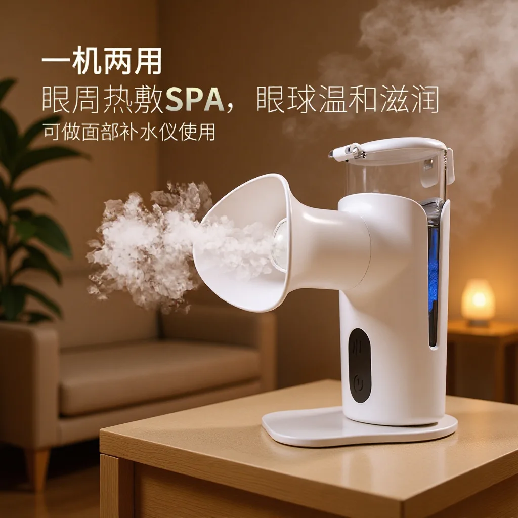 Handheld nano spray eye moisturizer hot compress eye  wash  steam atomizer
