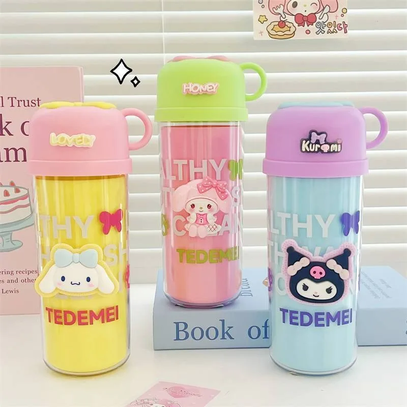 Sanrio cute My melody kuromi cinnamoroll creative cartoon men and women portable travel three-in-one wash cup daily necessities