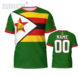 Custom Name Number Zimbabwe Flag Emblem 3D T-shirts For Men Women Tees jersey team Clothes Soccer Football Fans Gift T shirt