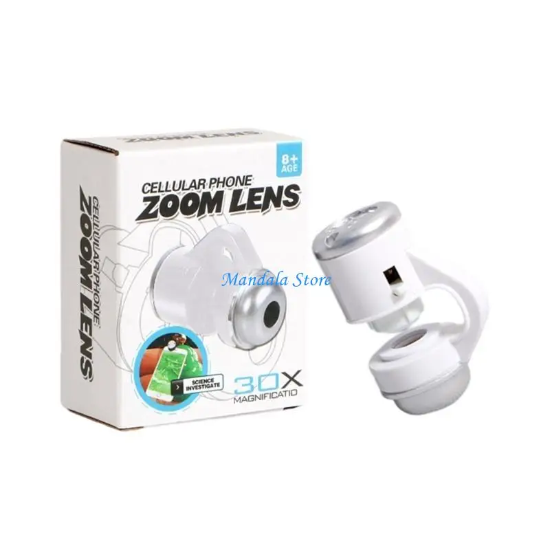 U2JC Microscope with Clip 30X Zoom LED Light Camera Lens for Photography
